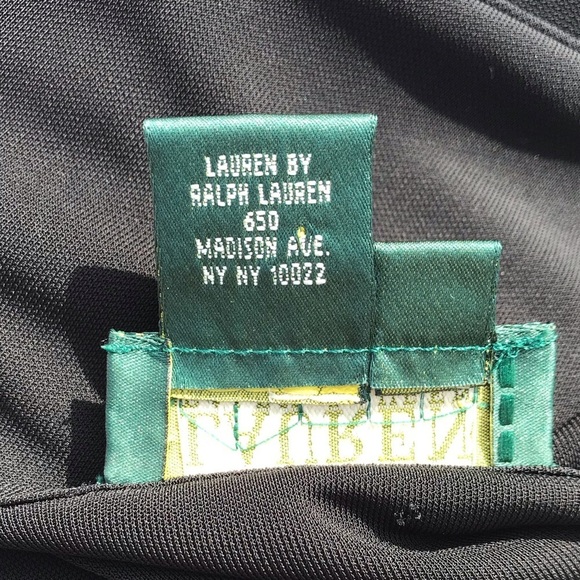 Ralph Lauren Long Sleeve Dress Black Petite Small - Picture 6 of 8